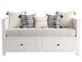 Sofás cama de madera maciza 200x95x90 cm - Blanco - 2 cajones y diseño clásico