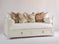 Sofás cama de madera 200 x 100 x 90 cm - blanco - diseño clásico con almacenamiento