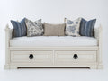 Sofás cama de madera 200 x 90 x 88 cm - blanco - diseño clásico con almacenamiento inferior